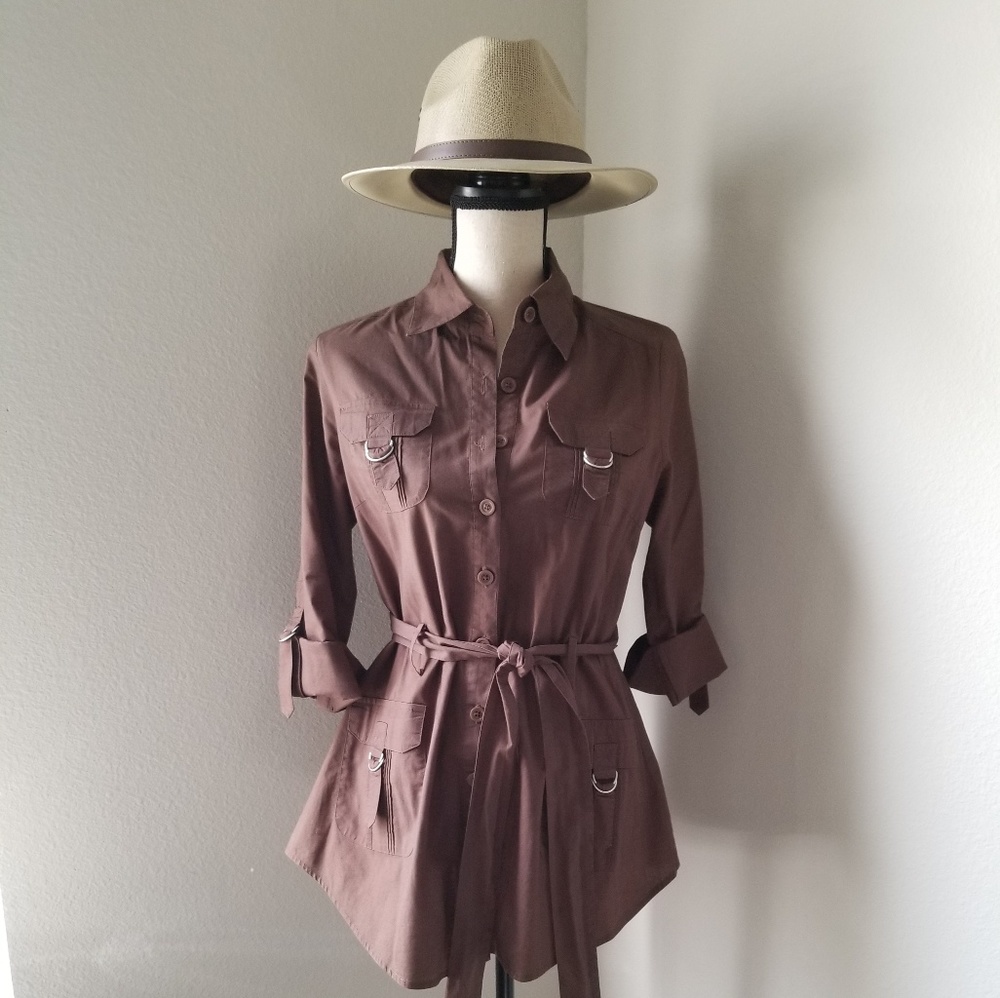Brown safari shirt